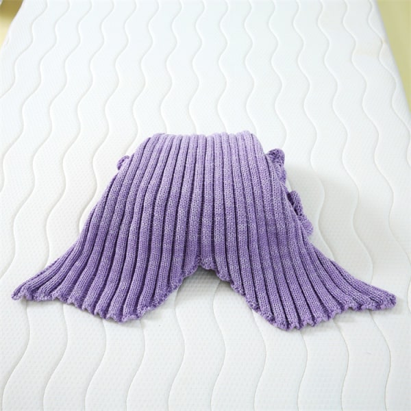 Mermaid Tail filt, mjuk virkad sovsäcksfilt för vuxna, sjöjungfrupresenter för flickor