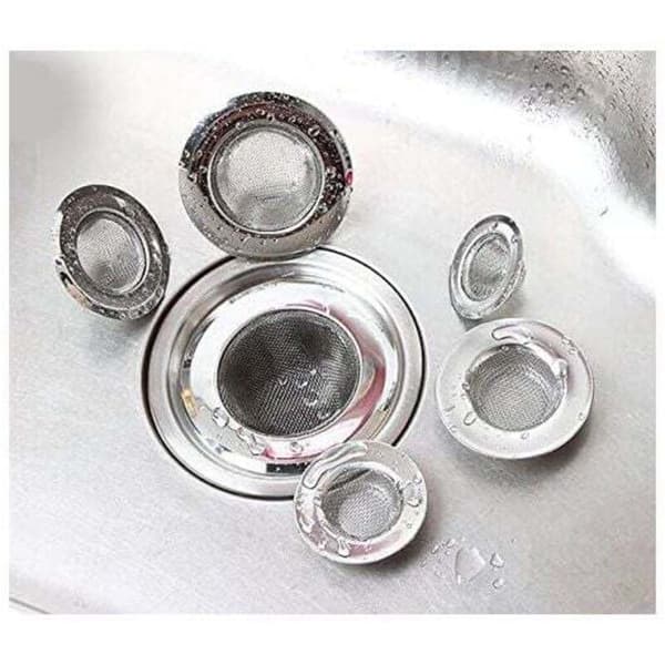 2 stk. rustfrit stål si, mini vask si, rustfrit stål vask afløbsfilter, filter si, bruser, bad eller køkkenvask si--
