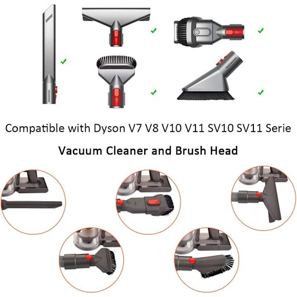 Udvidbar Slange til Dyson V7 V8 V10 V11 SV10 SV11 Serie, Dyson Udvidet Udvidbar Slangetilbehør til Dyson V7 V8 V10 SV10 SV11 Serie