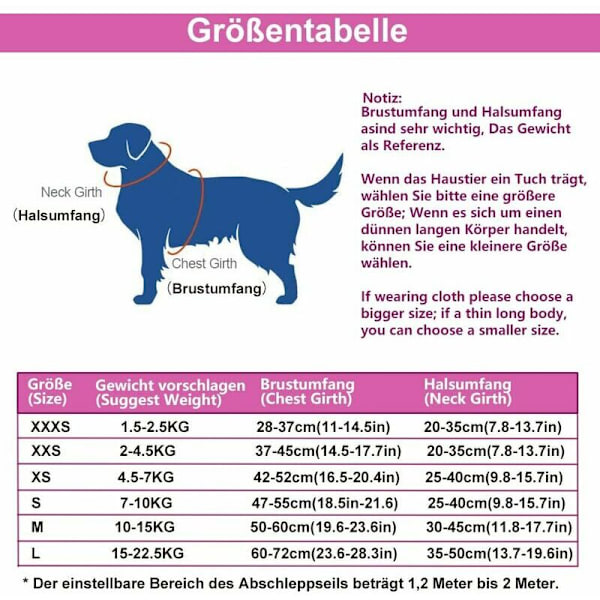 Sele för hundar och katter, små och medelstora hundar, valpsele, reflexväst, justerbar, mjuk västsele, säker kontroll, vadderad, rutig tyg hundkoppel, västsele