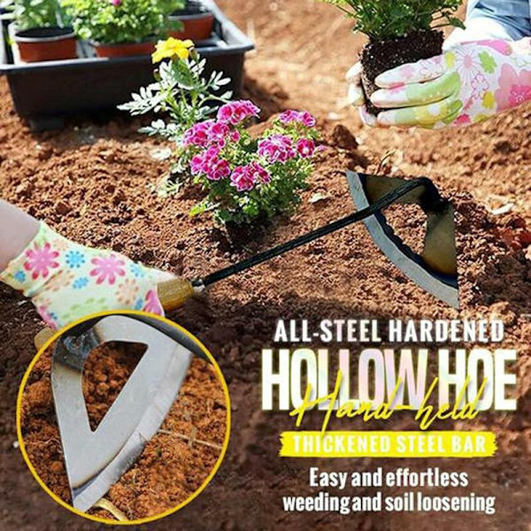Hage Rake, Plen Rake Helt I Stål Hul Hacke Håndholdt Luking Rake Grønnsak Planting Jordbruks Spade Verktøy 3016cm-DENUOTOP