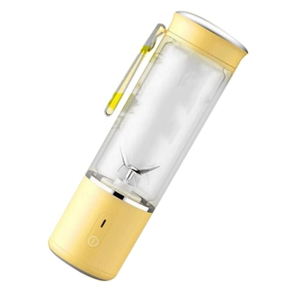 Elektrisk Glas Fruktjuicepress Mini Bärbar Smoothie Maker Blender Blender USB Laddningsbar för Resor, Gul
