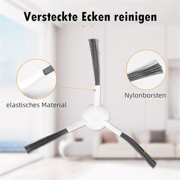 Tillbehör för L20 Ultra / L20 Ultra Robotdammsugare, Huvudborste, Dammborste, Moppduk