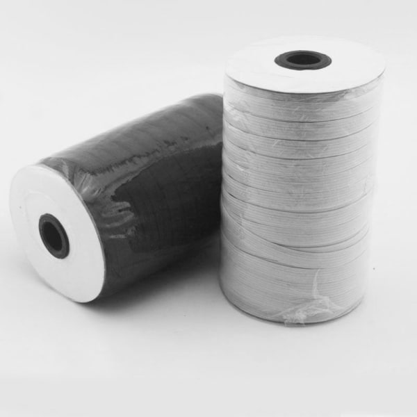 90 meter lang DIY flettet elastisk båndledning strikkesyningstape, sort, 0,3 centimeter