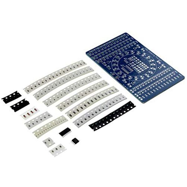 Roterande LED SMD NE555 DIY Lödningsträningskort Fanny Elektronisk Kretskort Modul DIY Färdighetsträning