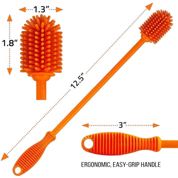 Flaskebørste flaskerenser for din sportsflaske, vase og glass, rengjøring for vask av smale beholdere 12,5 tommer 1 stk