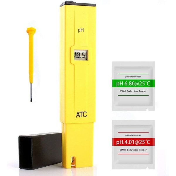 Digital PH-mätare, Professionell Ph-testare, Elektrisk Digital Pocket PH-mätare Vatten Hydroponics Tester Pen med LCD-display, Automatisk kalibreringsfunktion