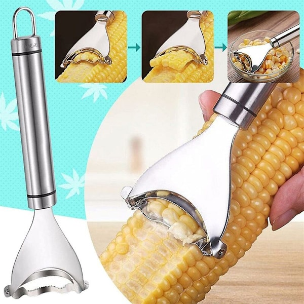 2-pack Majs Skalare Rostfritt Stål Majskolv Skalare Majs Stripper Verktyg För Kök, Majs Thresher Cutter