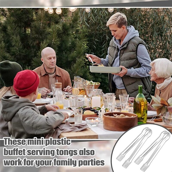 48 kpl Muoviset Tarjoilupihdit Buffet-Minityökalut Aperitiivit Keittiö Kirkas 6,3 tuumaa Pieni Jää