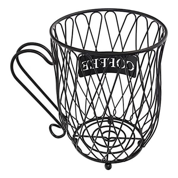 Kaffekapslar Hållare Kopp Mug Förvaring Korg Metall Fruktskål Kaffe Organizer Förvaringskorgar Tvättkorg Leksakskorg