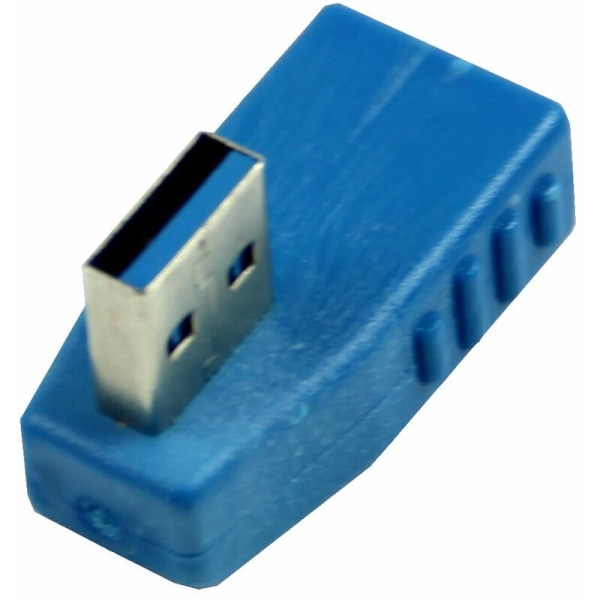 USB 3.0 hane till vertikal 90 graders vinkeladapterkonverter - Blå