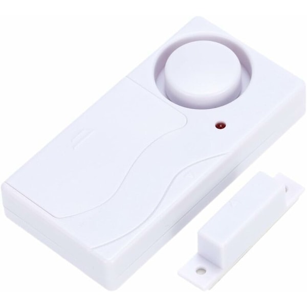 Dør- og vindualarm - Trådløs innbruddsalarm med fjernkontroll, enkel å installere, 105db veldig høy (inkluderer 1 alarm og 2 fjernkontroller)