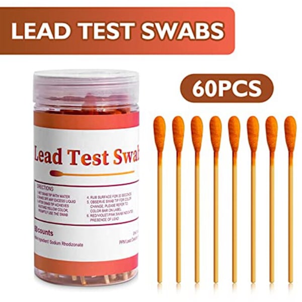Blyfärgtest Swab Kit: 60 Blytest Kit Swabs, Hem Blytest Kit, Blytest