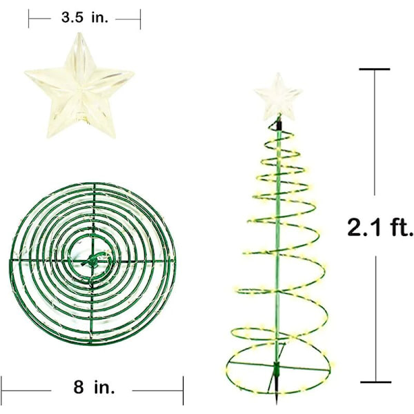 IP65 Vanntette LED-lyslenker, Utendørs Dekorative Lys, Perfekt for Hage eller Juletre, Stjerneform, Vinter