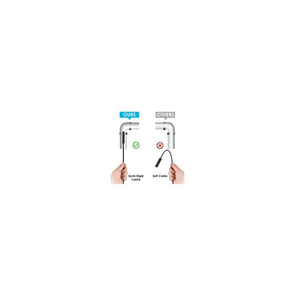 USB-slangkamera för inspektion, 2.0 MP IP67 Vattentät USB-C Endoskop, Typ C-kamera med 8 Justerbara LED-lampor för Android, PC