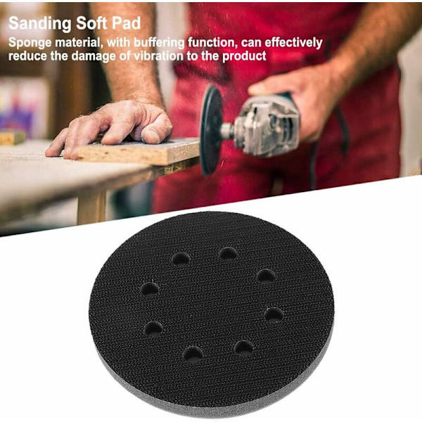 Sandertillbehör Mjukt Pad Svampgränssnitt Kudde Pad Diameter 125mm för Slipdynor -DENUOTOP