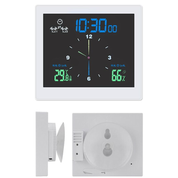 Vanntett baderom veggklokke dusjklokker timer elektronisk digital veggklokke kjøkken baderom tid hvit
