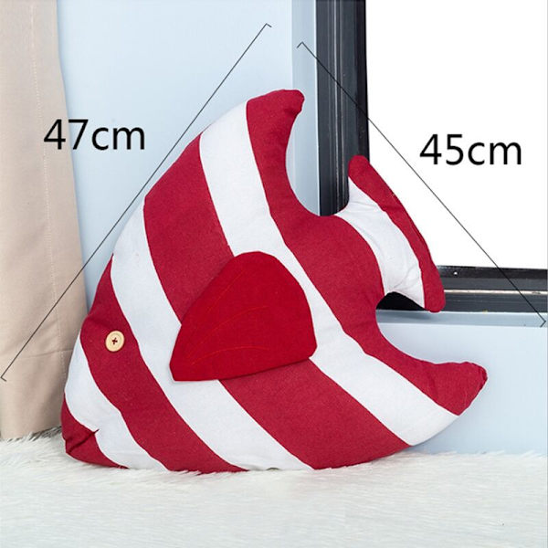 Pute for Middelhavet Stil Kreativ Fisk Pute Hav Pute Sofa Sofa Soverom Leke Pute, B