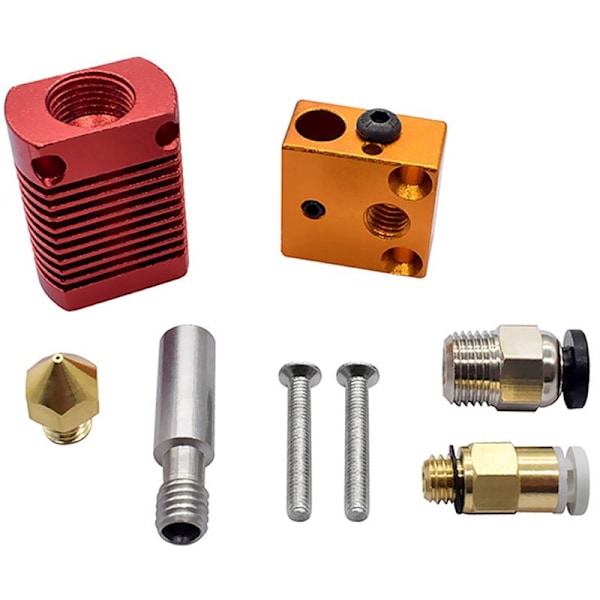 2X J-CR10 Full Metal Extruder End Kit 3D-skrivardelar för 10S 24V 40W Bowden Extruder