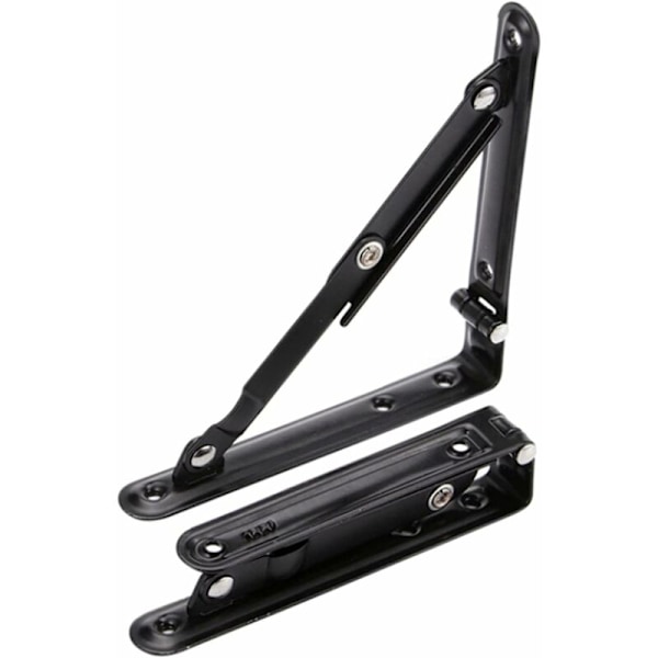 Set med 2 Hyllfästen 150mm, Vikbart Fäste Vikbart Väggfäste 90 Grader Vinkelhyllfäste Metall Vikbara Hyllfästen (6 tum)