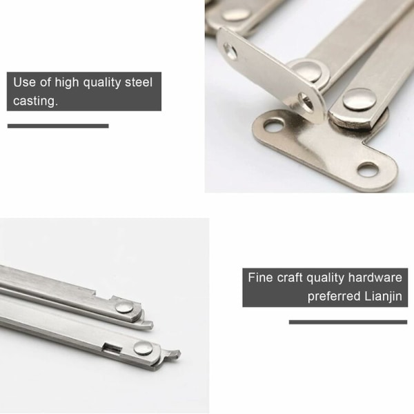 Hængsler Klap Hardware Klap Hardware Rustfrit Stål Møbler 4 Stykker Klap Beslag Hængsel Klap Beslag Klap Beslag Skabslåge Foldehængsel Sølv