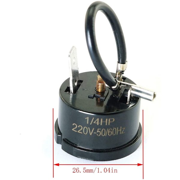 2 st 1/4HP-180W Kylskåp Termisk Överbelastningsskydd Kompressor Reservdel för Minikylskåp, Vinkyl
