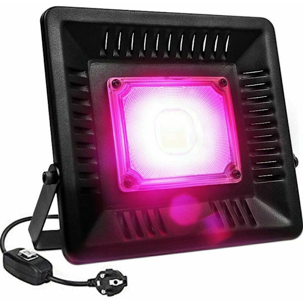 50W LED Havebrugspære, IP67 Vandafvisende Plantelampe, LED Dyrkningslampe til Hydroponics, Indendørs Planter og Drivhusefrøplanter med EU-stik
