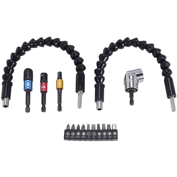 Fleksibel sekskant borrbit forlengelse socket skrutrekker bits, 3 stk universal socket adapter sett, skrutrekker bits