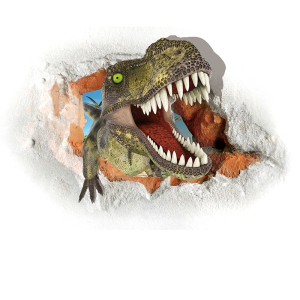 3D dinosaurie sovrum vardagsrum dekoration hem väggklistermärke tredimensionell dekorativ målning