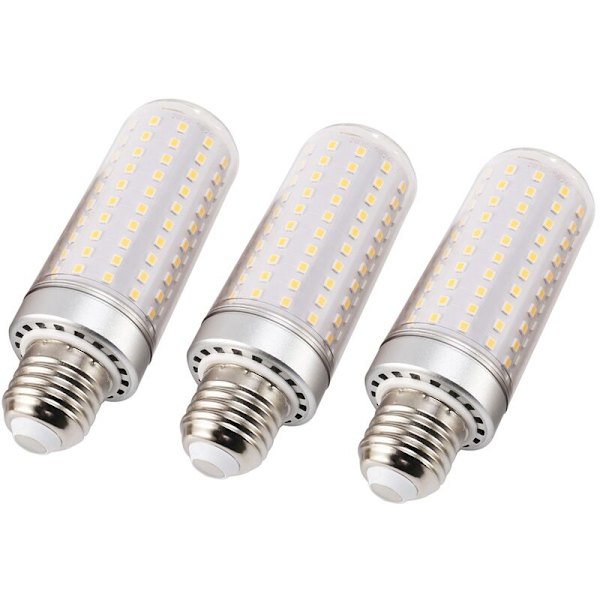 LED-lamput, 3 kpl 3000K lämpimän valkoista hehkulamppua, 15 W LED-maissivalaisin kodin valaistukseen