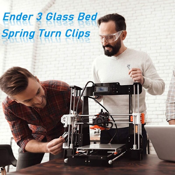 30 stk serie glass seng fjær rotasjonsklips for Creality Ender 3 Pro, Ender 3S, Ender 5 Pro, CR-20 PRO, CR-10S Pro 3D-skriver