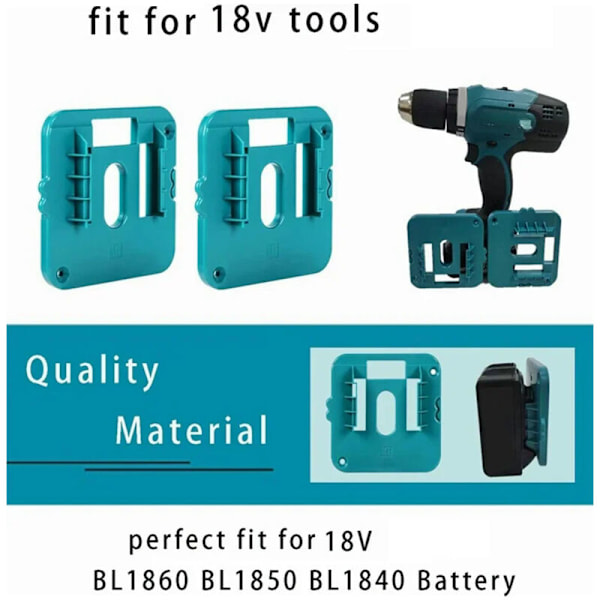 10 stk Batteriholder Samling til 18V Station Passer BL1860 BL1850BL1840BL