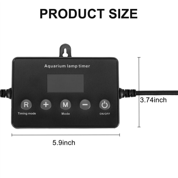 Intelligent LED-akvarielys-timerkontroller Dimmer Modulator Fisktanklys-kontroller og Dimmer