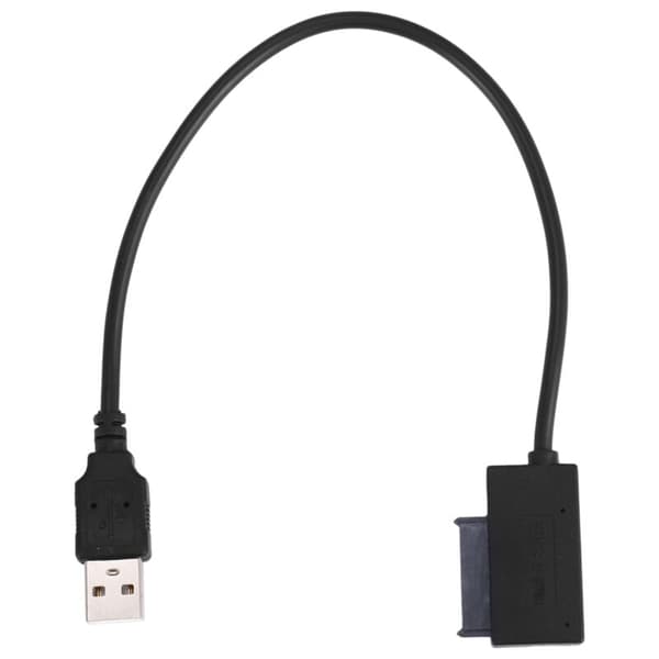 PC USB Adapter 6P+7P CD DVD Rom SATA til USB 2.0 Konverter Slimline Sata 13 Pin Drevkabel til PC Bærbar Notebook