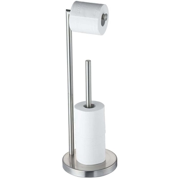 Freestanding Toilet Paper Holder with Reserve, Stainless Steel Toilet Paper Holder, Toilet Paper Holder for Bathroom -1