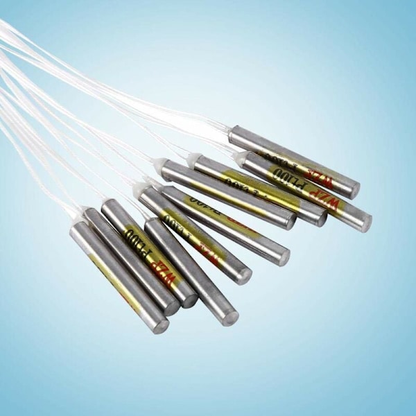 10 stk PT100 Vanntett Sensor Probe for Temperaturkontroll Digital Temperatur Sensor 4 x 30mm x 50cm