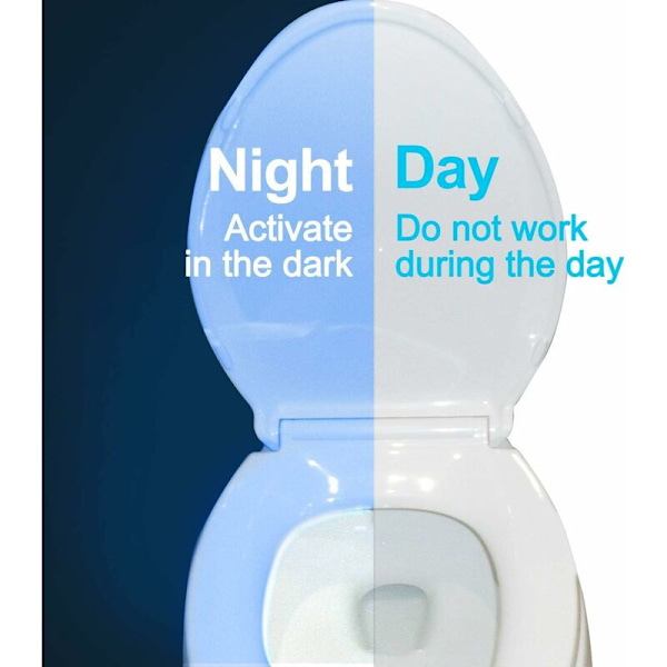 2 st Toalettlampa LED Nattlampa Rörelsedetektor LED Toalettlampor för Badrum Toalett Hink, Skåp, Handfat Bänk Säte 8 Färgbyte, Använd i Mörker HIA