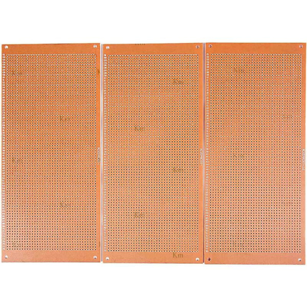 3 stk. Ensidig PCB Printplade Prototype 22cm x 10cm