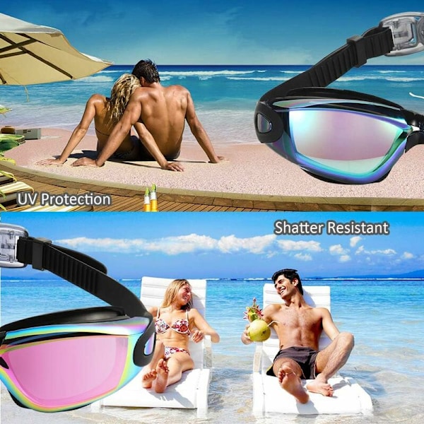 Simglasögon, 2-pack, läckagesäkra, anti-dimma simglasögon, vuxna män kvinnor
