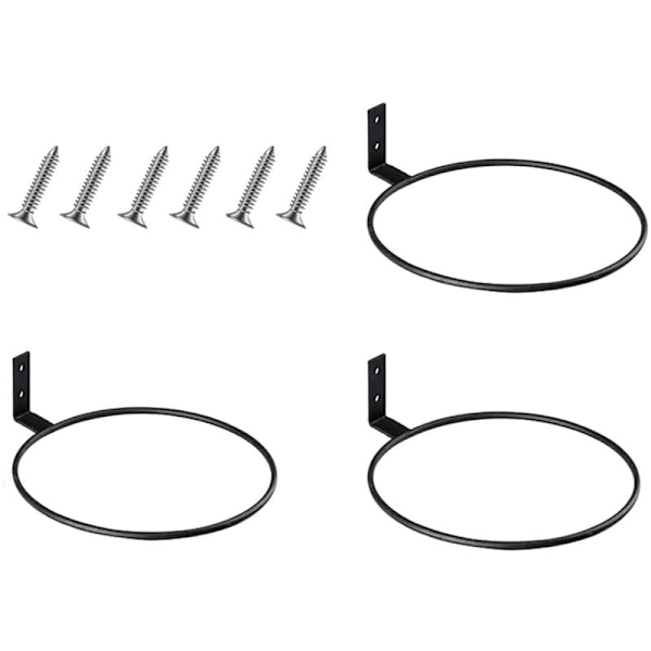 3 stk. vægmonteret displayholder 6 tommer kugle til basketball, fodbold, -bold, opbevaring, blomsterpotte