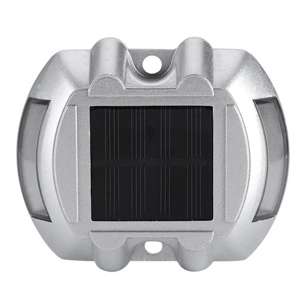 Støbt aluminium solcellelampe med 6 LED'er, vandtæt, til terrasse, gårdhave, hus, indkørsel, grønne stier
