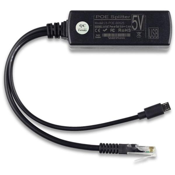 5X Standard POE Strømkildemodul Splitter 48V A 5V2.4A USB-grænseflade