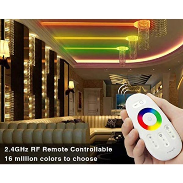 RF LED -kaukosäädin 2,4 GHz langaton RF kosketus LED RGB himmenninohjain 5050 3528 RGB LED -nauhalle 12V/24V