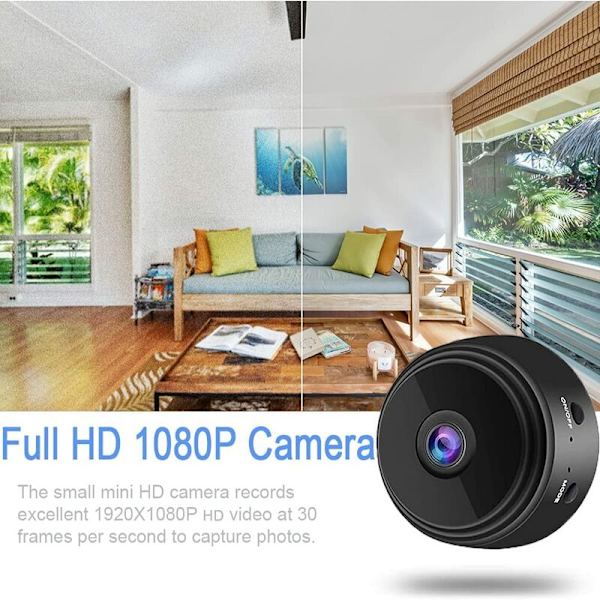 Mini 1080P Turvakamera Sisä- ja Ulkokäyttöön Langaton Seuranta