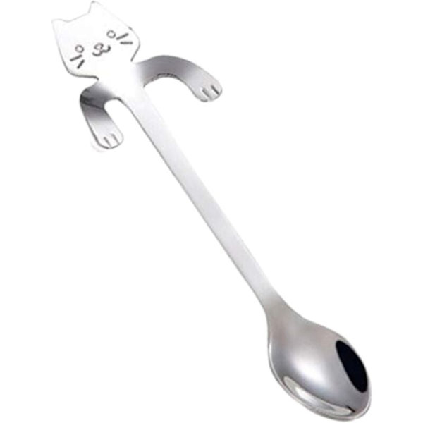 Mini Katte Kaffe Ske, Katteske, Køkkenredskaber, Dessert Ske, Hjemme Gadget, Rustfrit Stål Bestik -