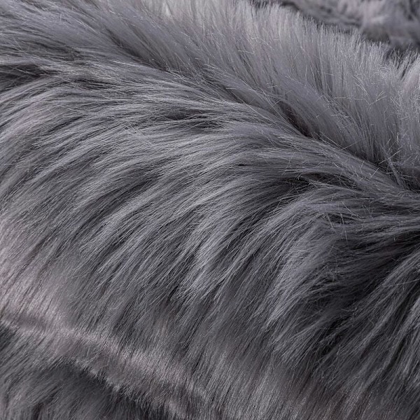 Moderne rund soveværelsesteppe Design Shaggy stue teppe - 100 cm - grå