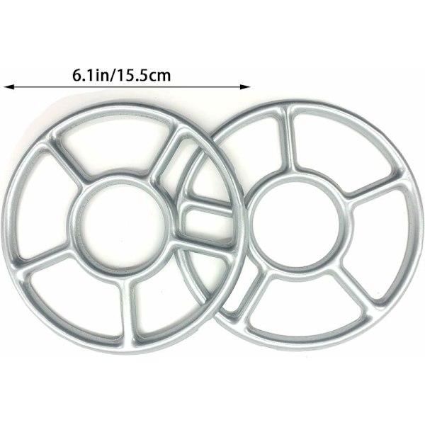 2 stk Gassreduserer for Komfyr Gassreduserer Wok Holder Gasskomfyr Wok Holder Gassring Gasskomfyr Kjøkken Gassholder for varm kaffe Moka Pot (6.1in/15.5cm)