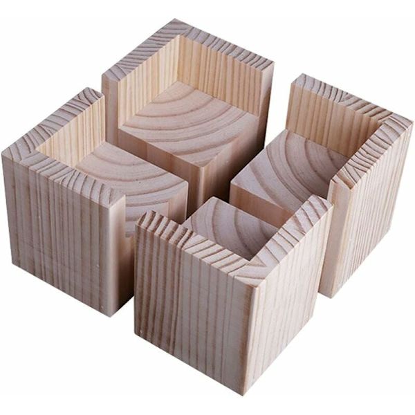 4 kpl huonekalunostajia, puusta valmistettuja huonekalunostajia, toimiston sängyn nostaja, huonekalujen nostojalat, jalat sängylle, pöydälle (koko: 5x5x5cm)
