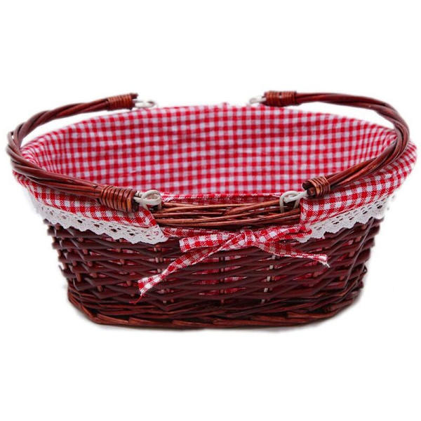 Fletkurv Gavekurv Picnickurv Slikkurv Opbevaringskurv Vinkurv med Håndtag Æg Bryllupskurv