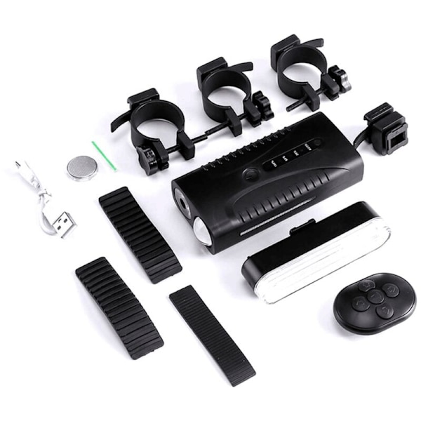 Smart cykel farverig LED baglygte trompet forlygte cross cykel cykellygter natkørsel USB opladning baglygte